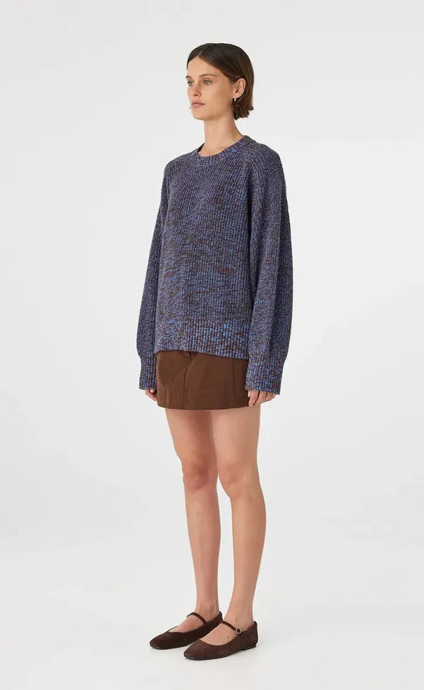 Solene Sweater - Chocolate & Royal Multi