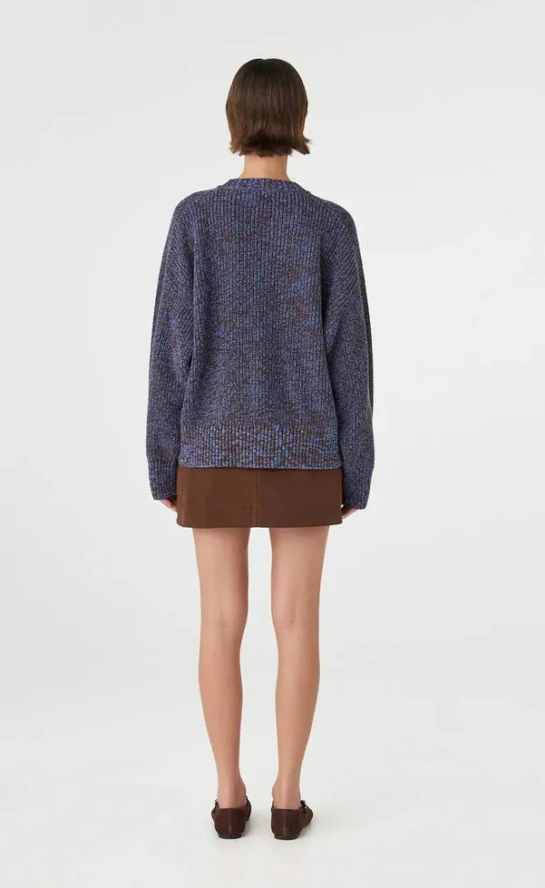 Solene Sweater - Chocolate & Royal Multi