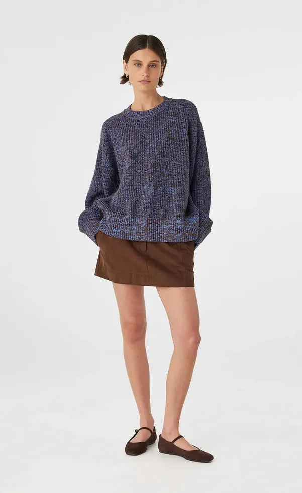 Solene Sweater - Chocolate & Royal Multi