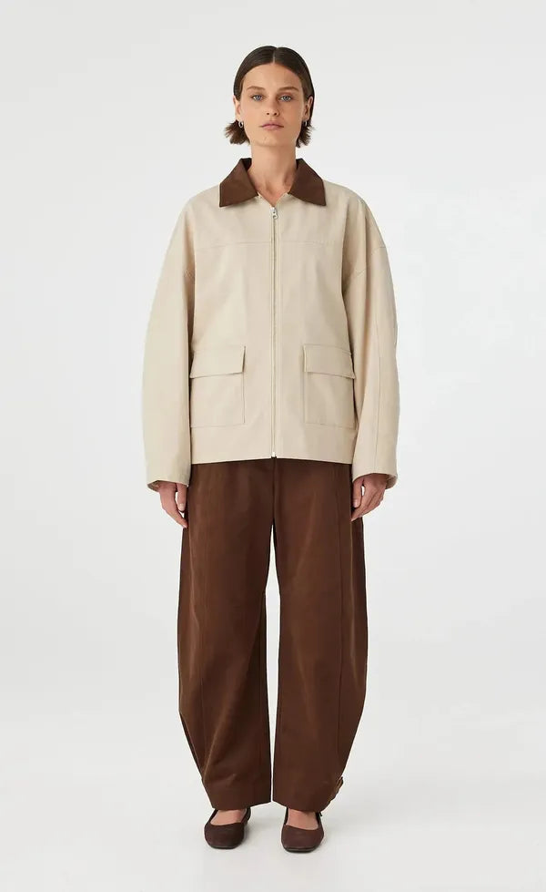 Rory Jacket - Beige and Espresso