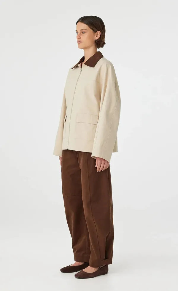 Rory Jacket - Beige and Espresso
