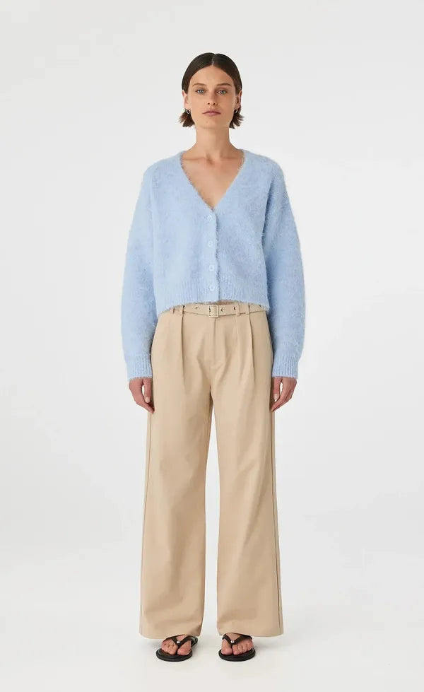 Liora Fluffy Cardigan - Sky