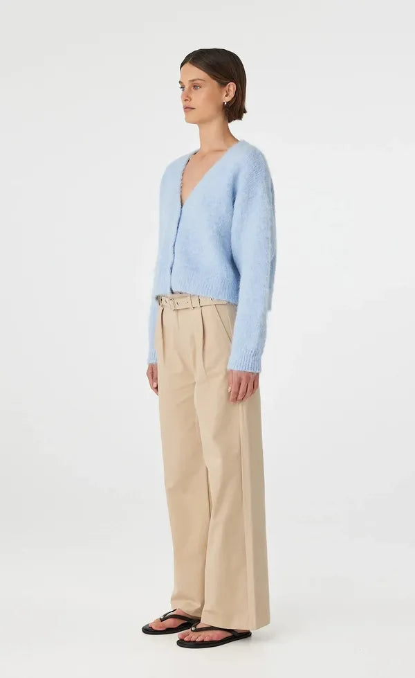 Liora Fluffy Cardigan - Sky