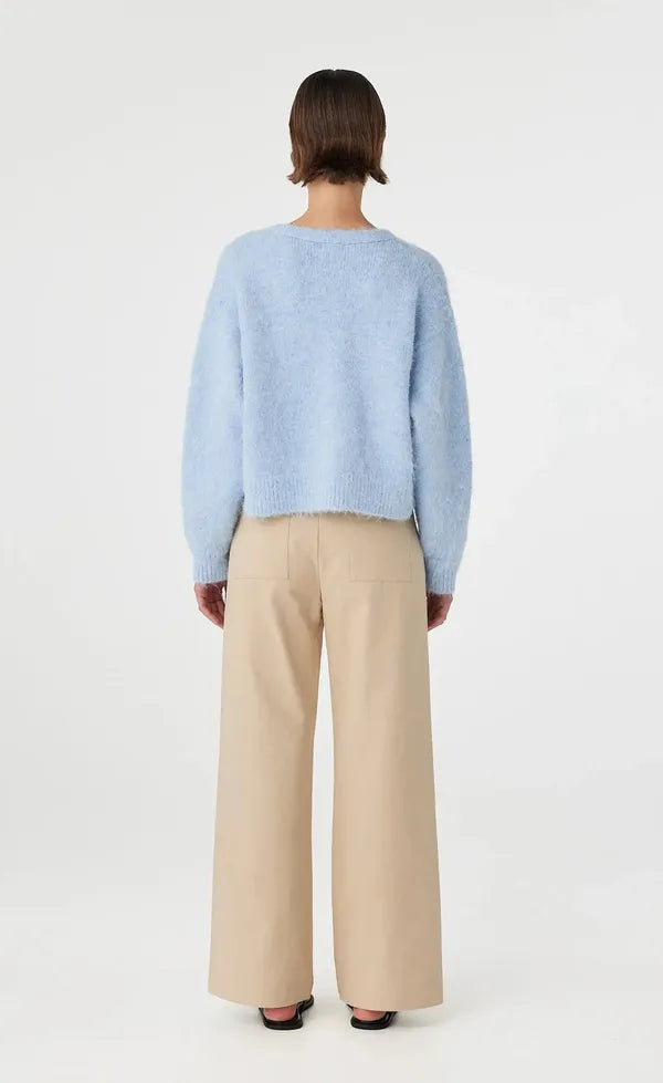 Liora Fluffy Cardigan - Sky