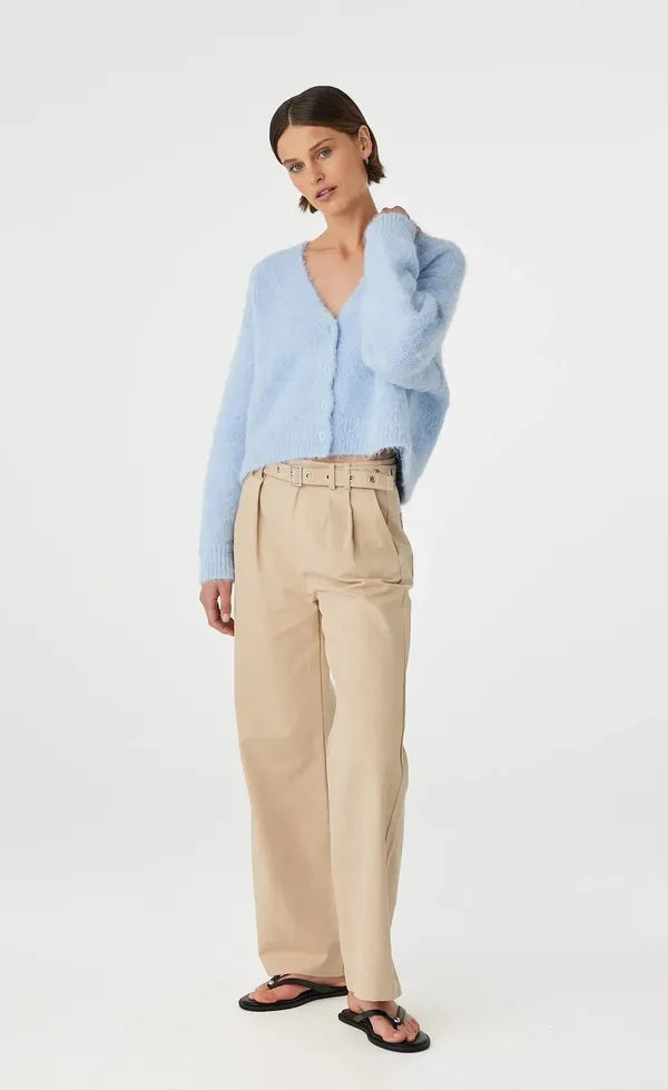 Liora Fluffy Cardigan - Sky