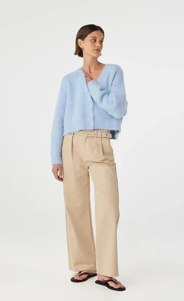 Liora Fluffy Cardigan - Sky