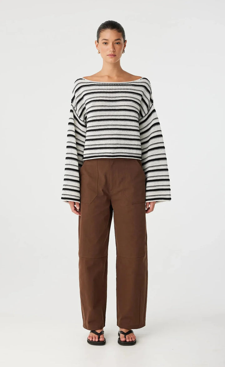 Maisie Sweater - Cream & Black