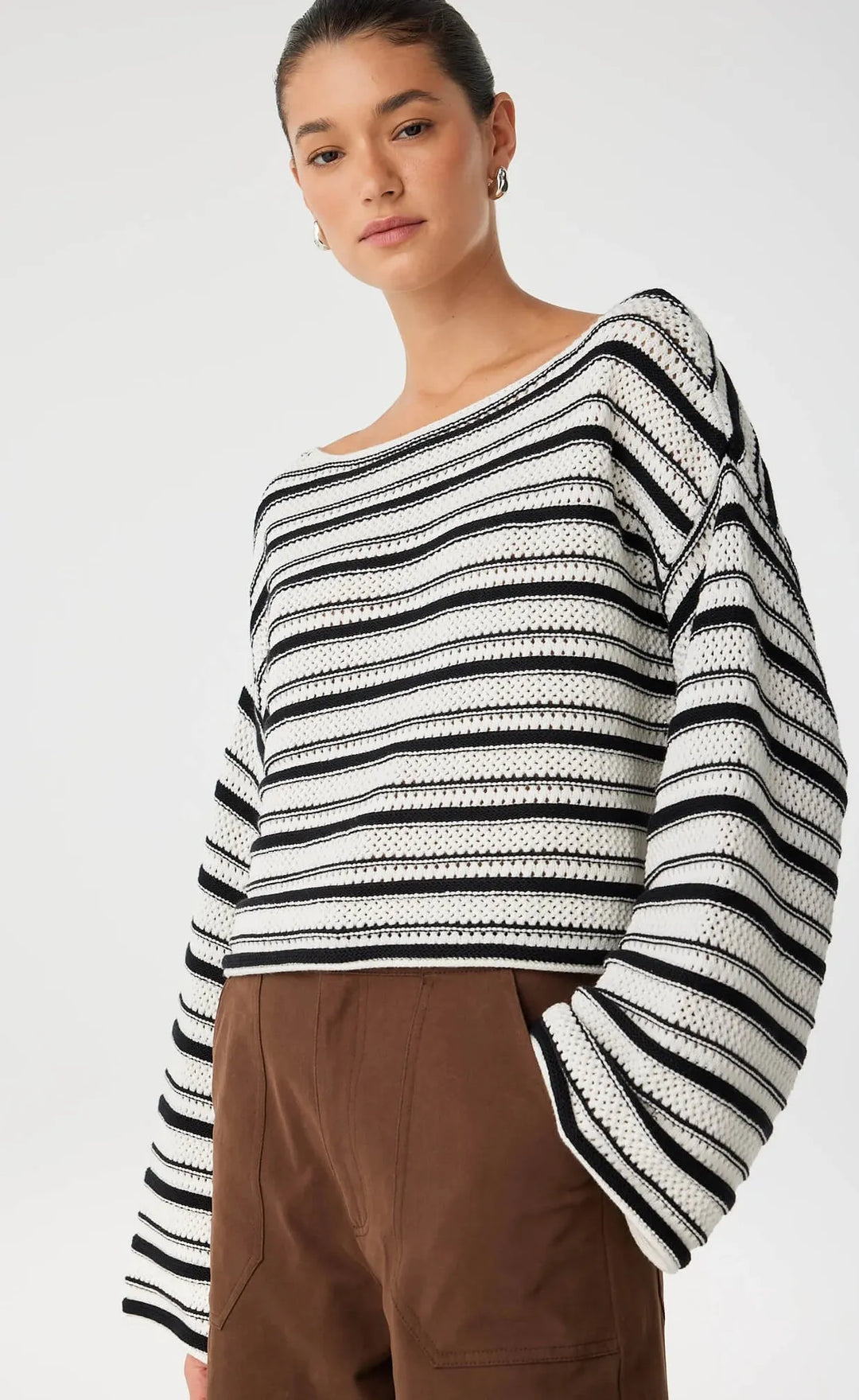 Maisie Sweater - Cream & Black
