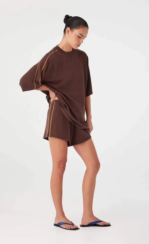 Pippa Drawstring Short - Espresso