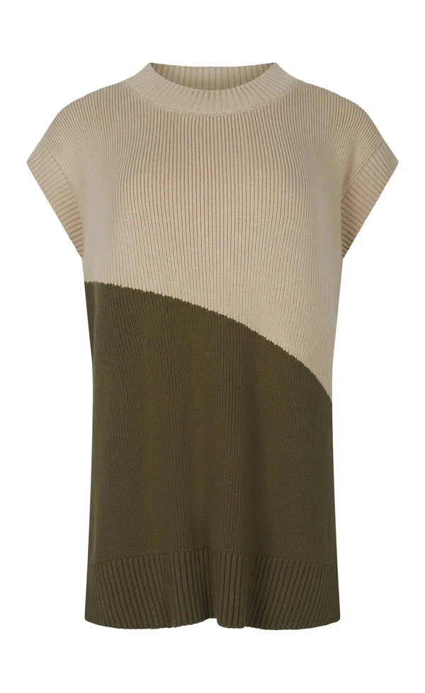 Neo Vest - Taupe & Olive