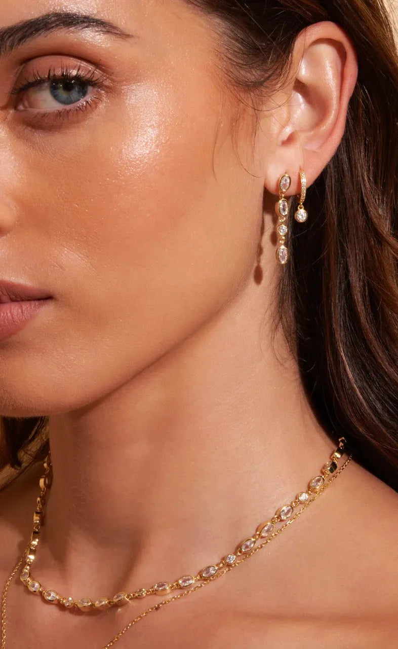 Isadora Gold Earrings - Stone