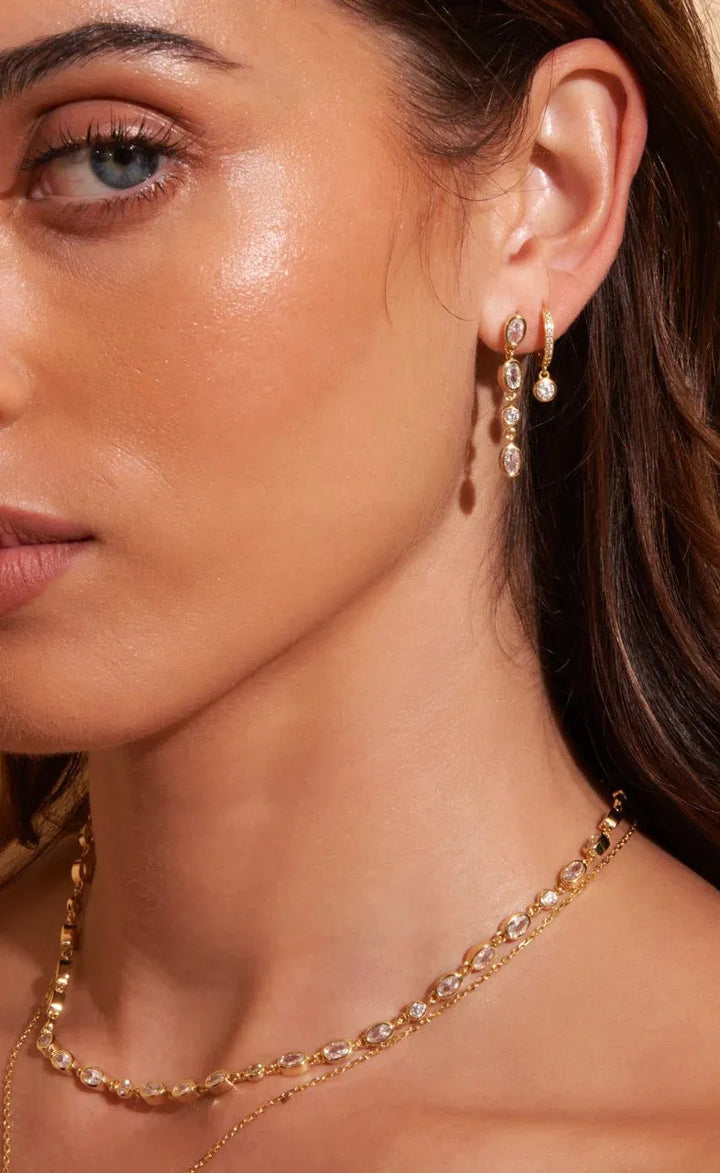 Isadora Gold Earrings - Stone