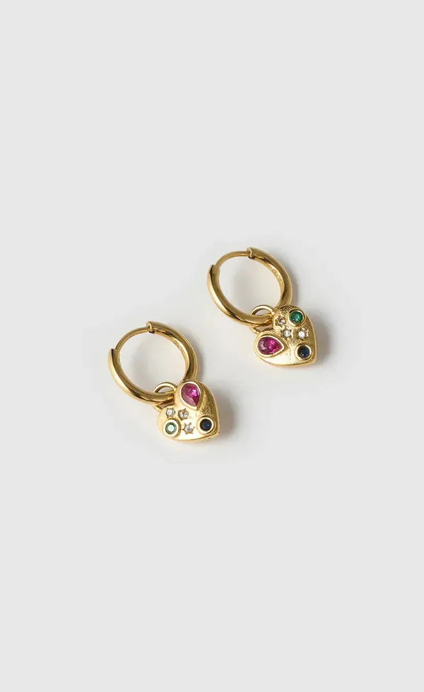 Bisou Heart Earring - Gold