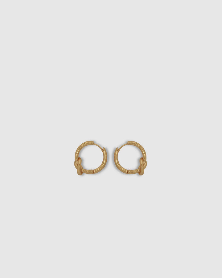 Knotted Mini Huggies - Gold