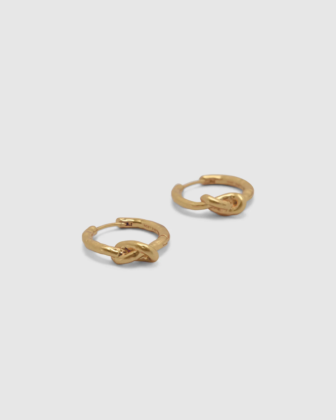 Knotted Mini Huggies - Gold