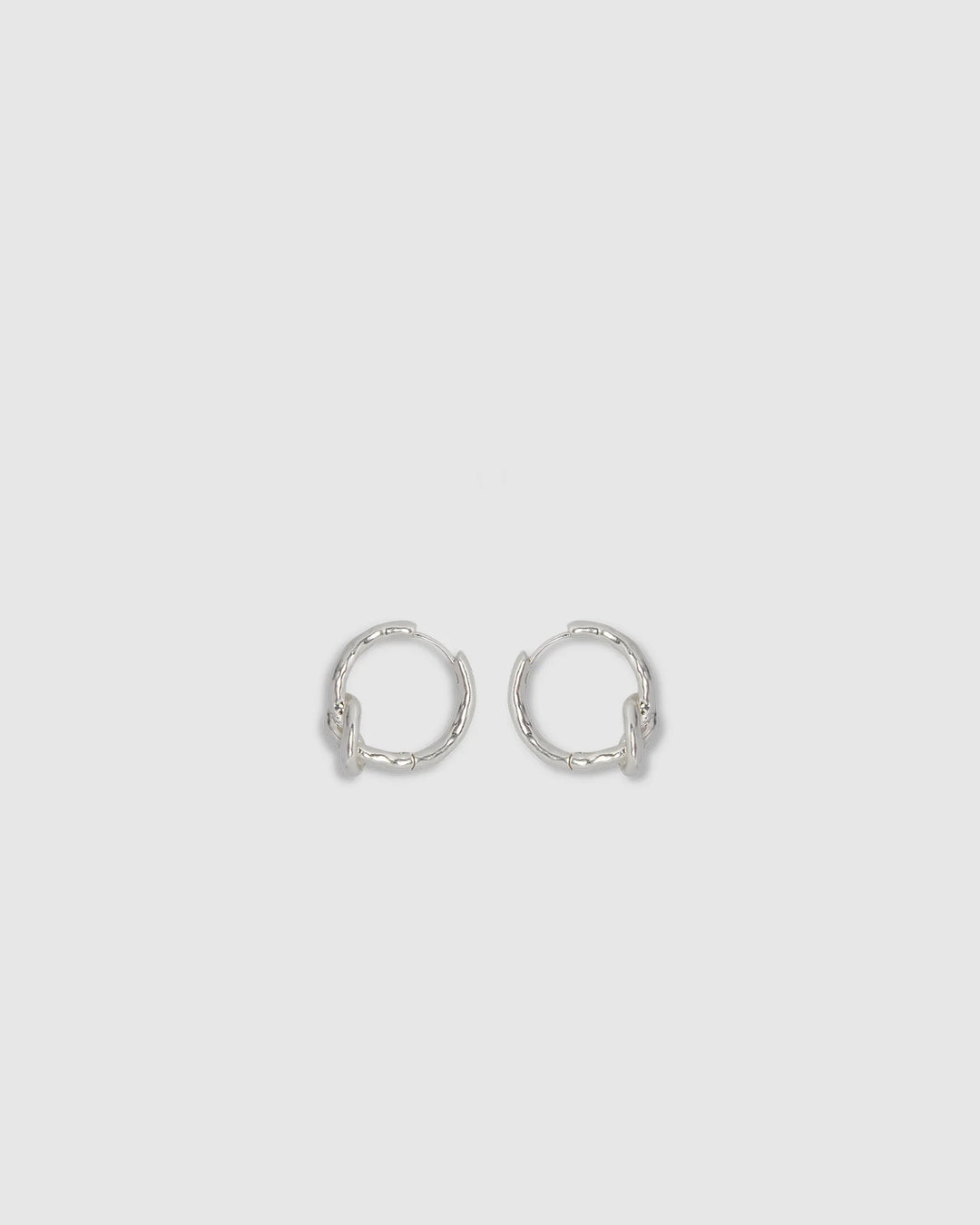 Knotted Mini Huggies - Silver
