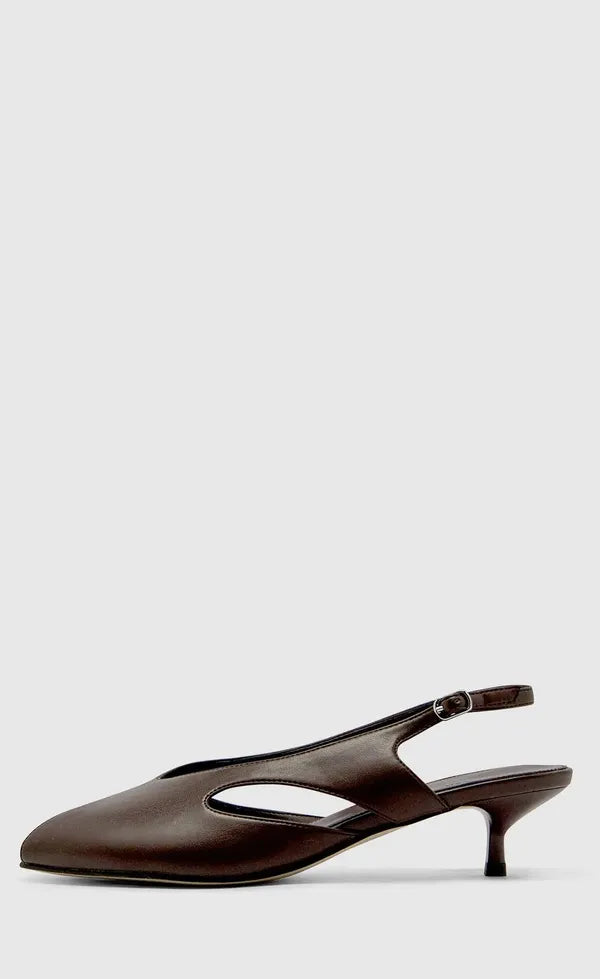 Sadie Peep Toe Heel - Chocolate