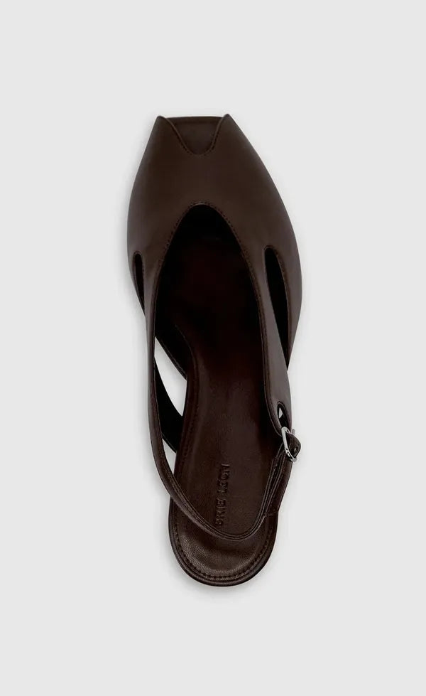 Sadie Peep Toe Heel - Chocolate