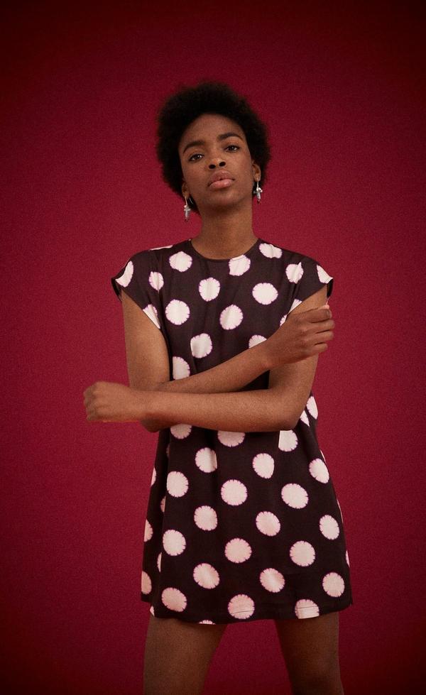 Bowie Spot Shift Mini Dress