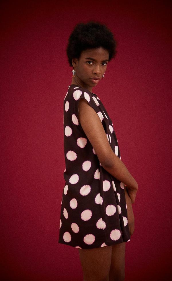 Bowie Spot Shift Mini Dress