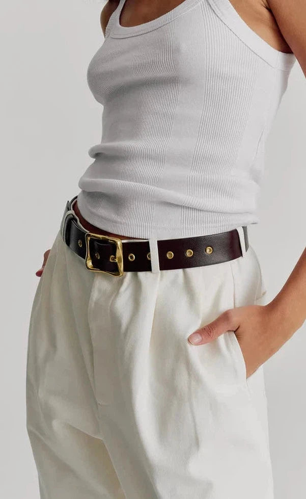 Everyday Belt - Chocolate/Gold