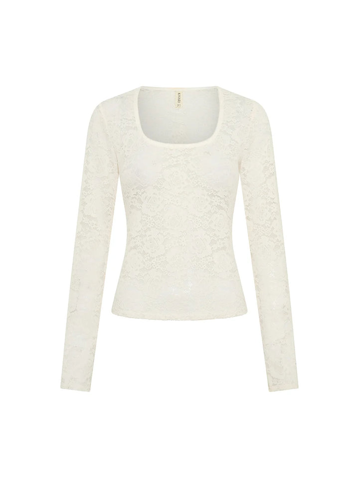 Bonnie Lace Top White