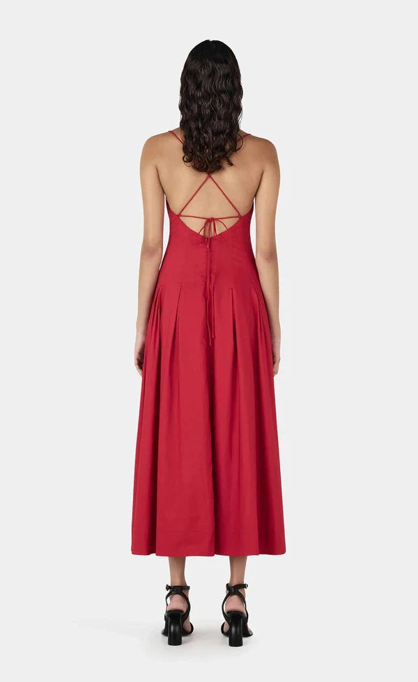 Carlotta Midi Dress - Samba Red