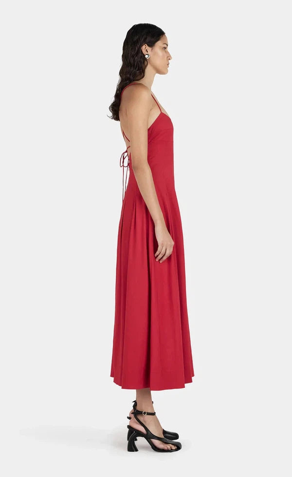 Carlotta Midi Dress - Samba Red