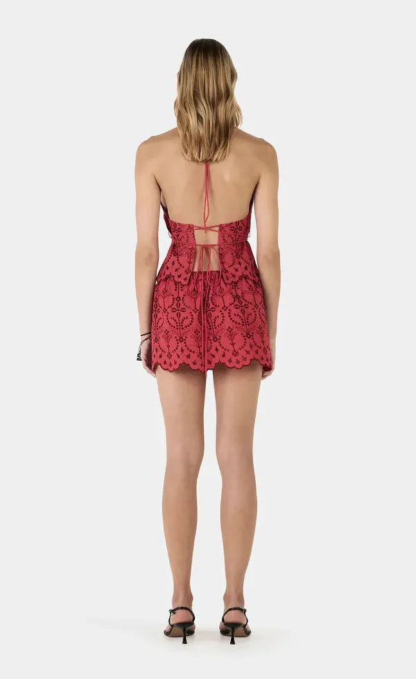 Darie Halter Top Cherry Anglaise