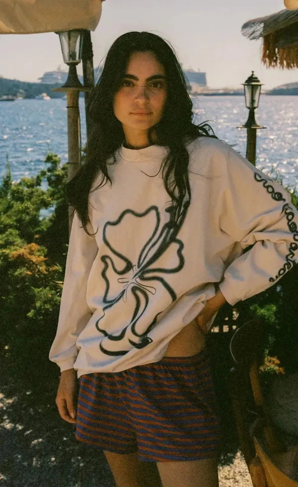 Cloud Hibiscus Long Sleeve Tee