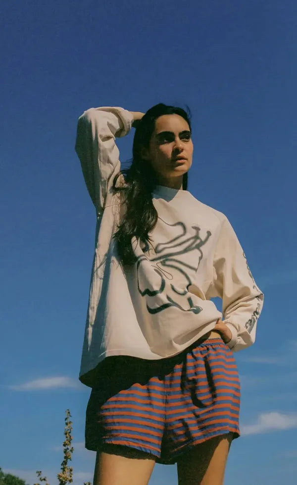 Cloud Hibiscus Long Sleeve Tee