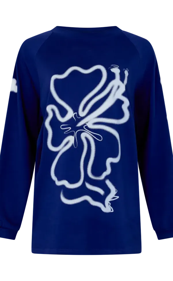 Cloud Hibiscus Haven LS Tee