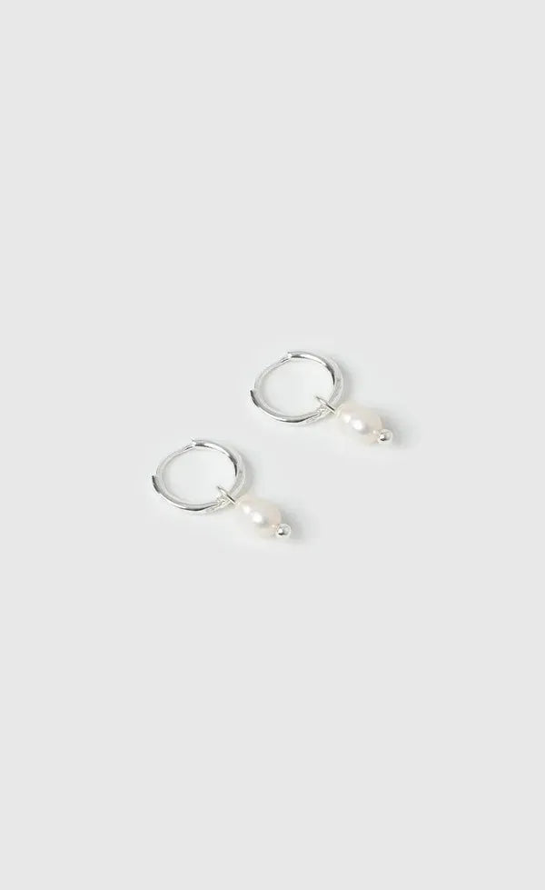 Cordelia Pearl Earrings - Silver