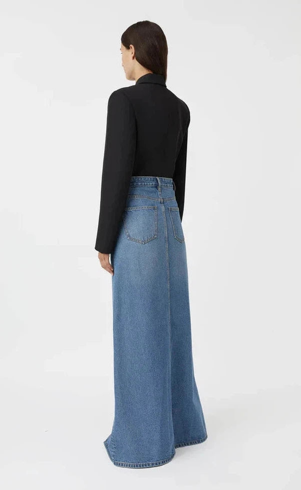 Kennedy Denim Maxi Skirt