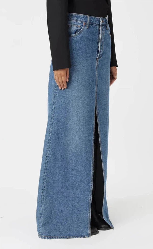 Kennedy Denim Maxi Skirt