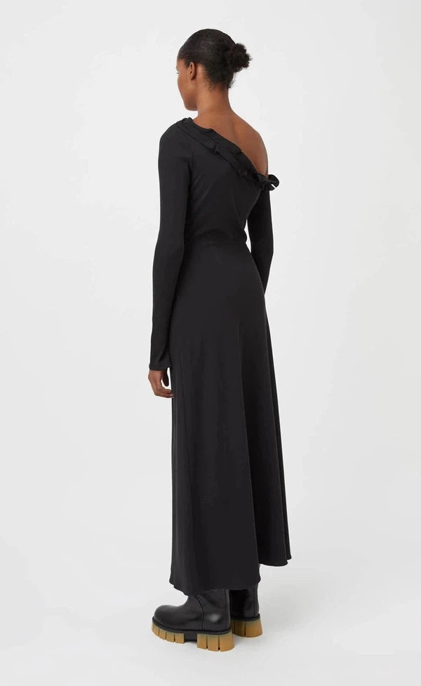 Litha One Shoulder Dress - Black