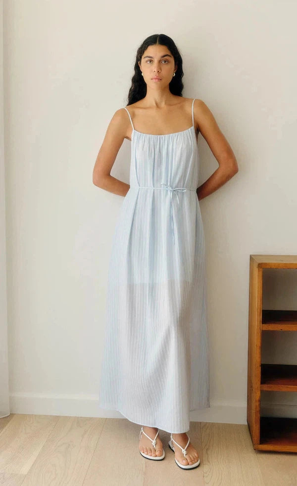 Cammy Stripe Maxi Dress - Blue Haze