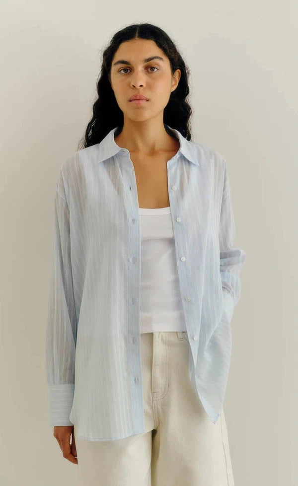 Cammy Stripe Shirt - Blue Haze