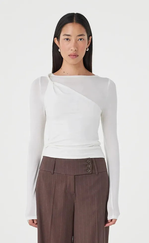Mable LS Twist Top - Cream