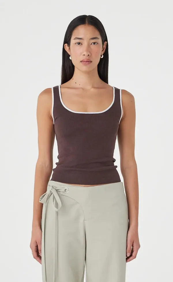 Kaya Tank - Espresso and Cream