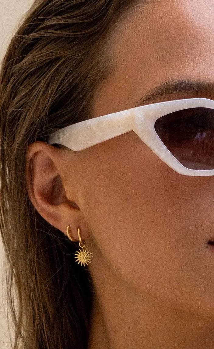 Magnolia Gold Charm Earrings