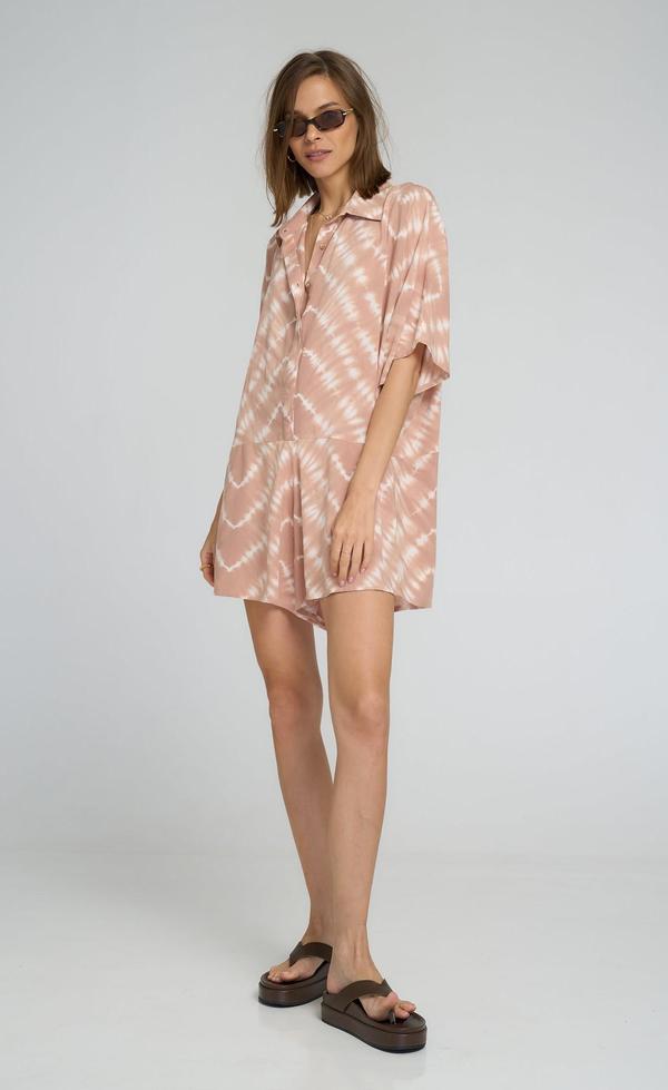 Del Rio Playsuit - Tie Dye Guava