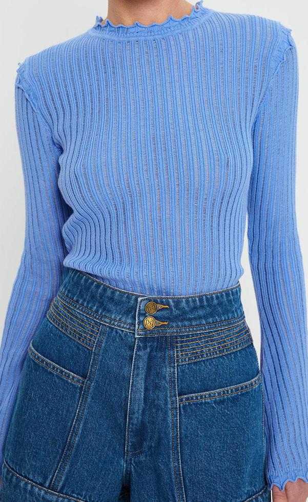 Diana Knit Top - Blue