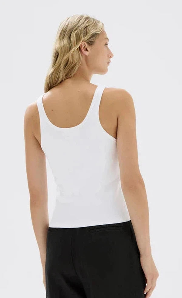 Drew Rib Tank - White