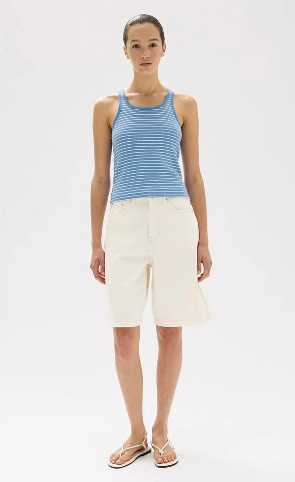 Drew Rib Tank - Bahama White