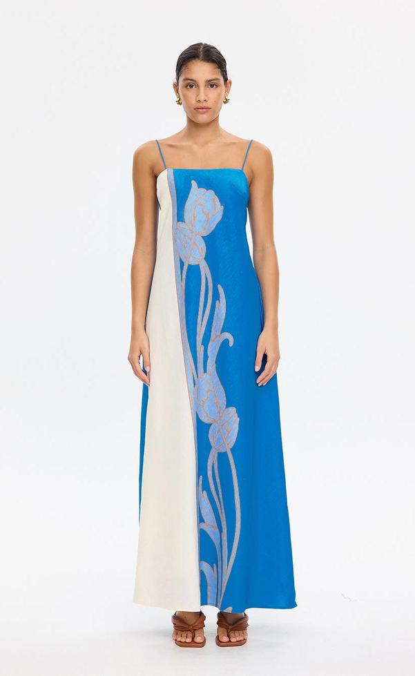 Fleur Maxi Dress - Blue Ivory