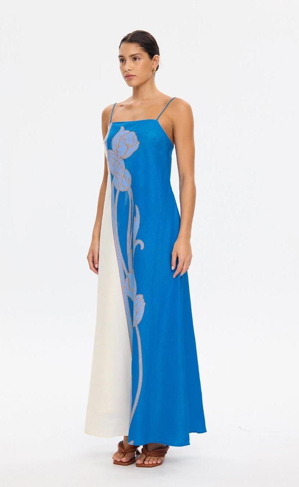 Fleur Maxi Dress - Blue Ivory