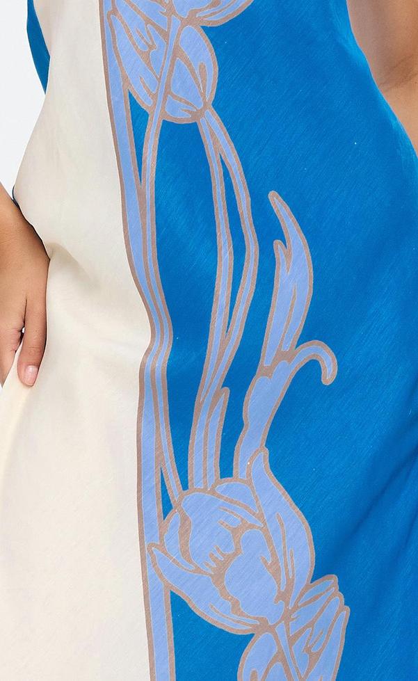Fleur Maxi Dress - Blue Ivory