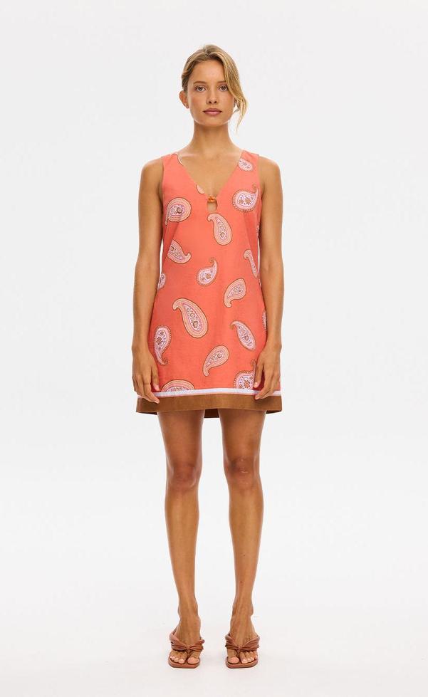 Ezra Mini Dress -Coral