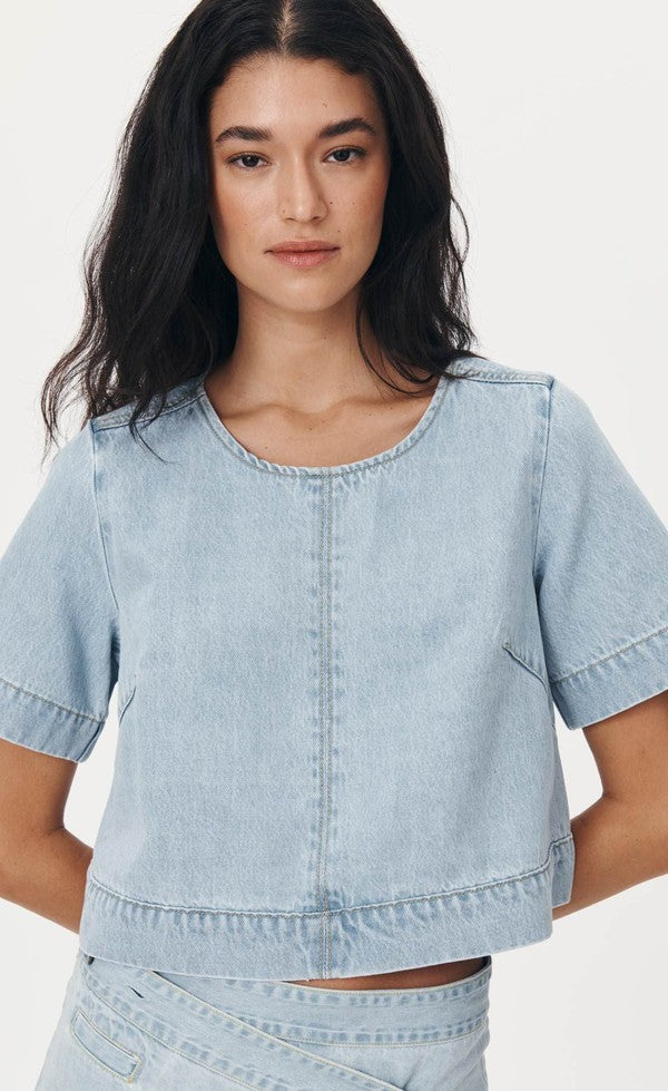 Davie Denim Top - Azul